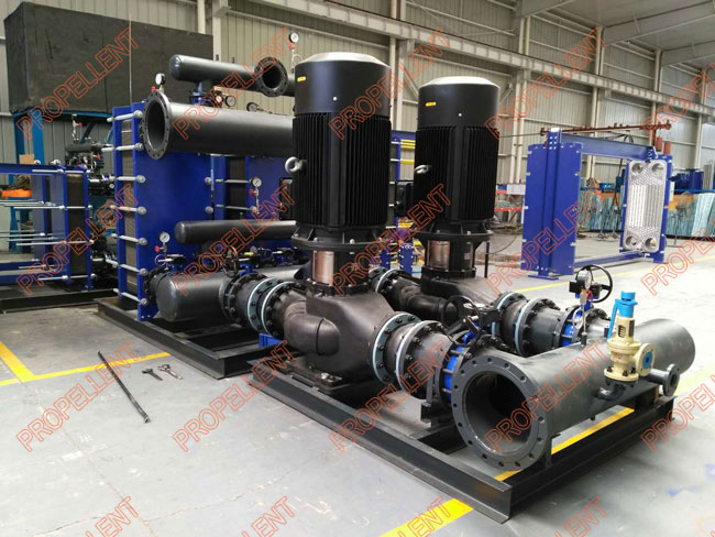 1st unit of plate heat exchanger unit is done in Hebei basement